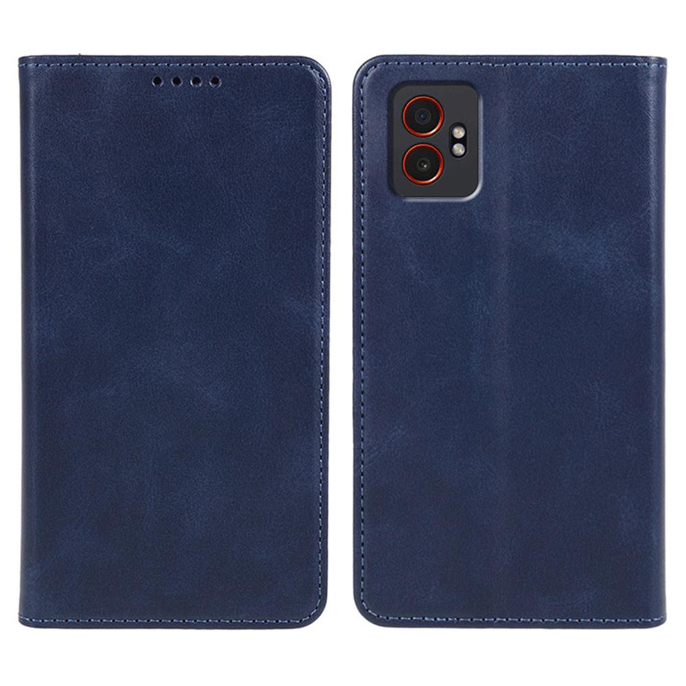 For Samsung Galaxy XCover7 Pro Case Strong Magnetic PU Leather Phone Cover Calf Texture