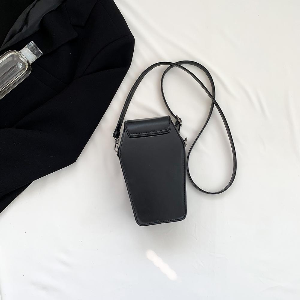 Women Satchel Purse Zipper Gothic Crossbody Bag Strap Adjustable Cross Crossbody Pouch PU Leather Halloween Versatile Bag