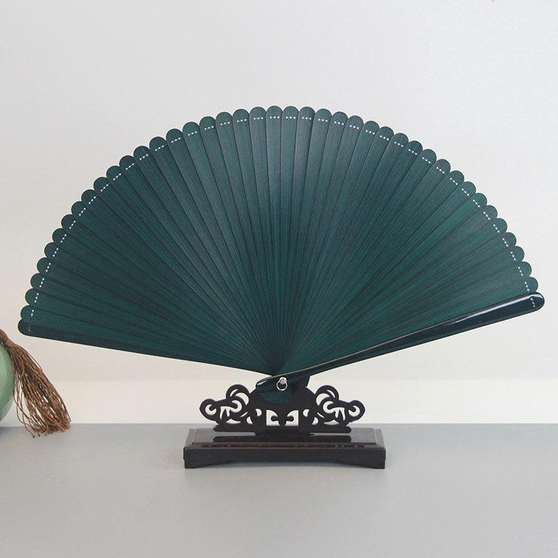 Mini Retro Bamboo Folding Fan - Chinese National Style Qipao Design