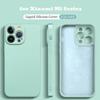 Original Flüssigsilikon Stoßfest Hülle für Xiaomi Mi 14 13 13T 12 12T 11T 10T 10 11 Lite Pro Square Fluff Bumper Soft Cover