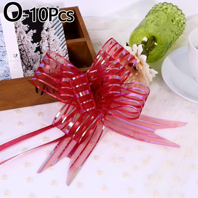 10pcs Gift Wrap Pull Bows Flower Present Package Wedding Birthday Party Decor