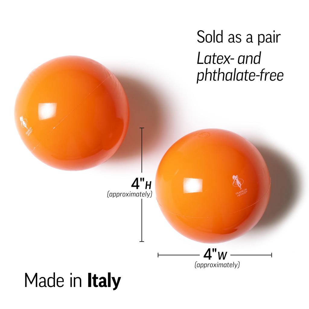 OPTP Franklin Smooth Ball Set Adjustable Firmness Massage Ball Orange 10cm - (LE9005)