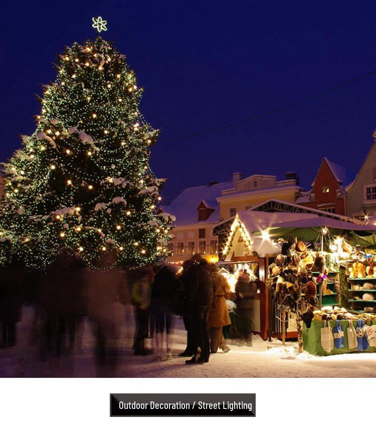 LED String Lights - Low Voltage Dark Green Wire, Christmas Tree Lights, Multicolor Starry Sky, US/EU/UK Specs