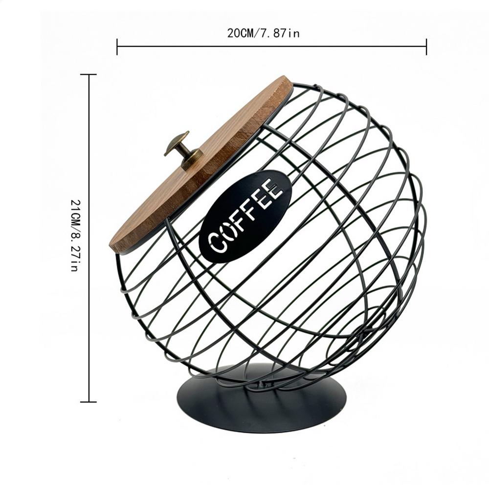 Coffee Pod Basket With Lid Large Capacity Storage With Lid Coffee Basket For Kitchen Counter Living Room Party Bar Fruit Banana