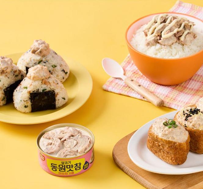 [New] DONGWON Korean Mayo & Sesame Oil Tuna – 90g x 4 Cans | Creamy & Nutty Flavor | Ready-to-Eat