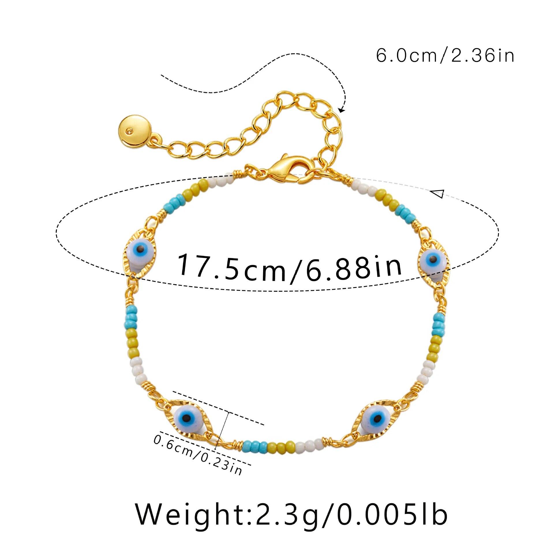 

ANENJERY цветные маленькие бусины, браслет с глазурью и глазурью для женщин, браслет, вечерние украшения, день рождения, этнический стиль