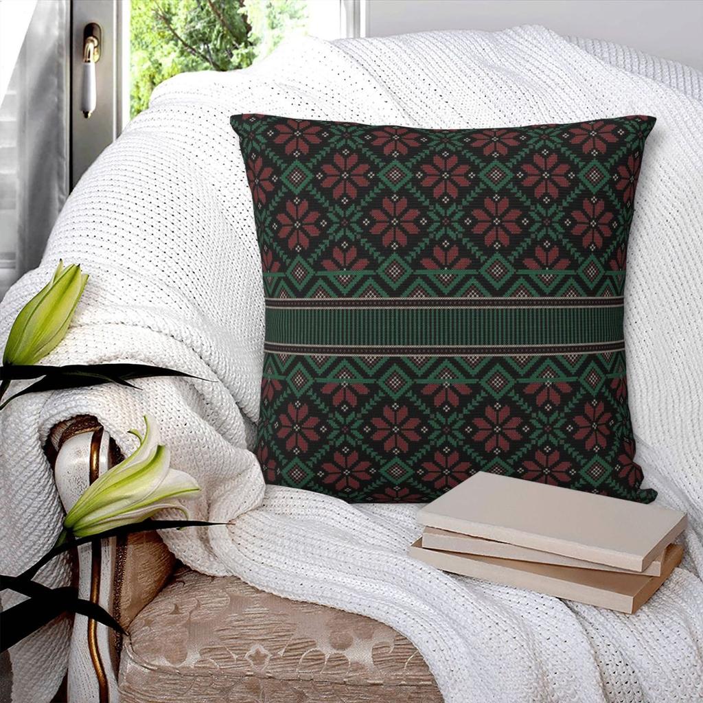 Palestinian Tatreez Realistic Embroidery Pillow Cover Cushion Cover Soft Pillow Case Pillowcases For Chair Sofa Home Decoration