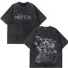 2026 Summer Hot Sale Anime The Apothecary Diaries Print Vintage Washed T-shirt Men Women Hip-hop Punk T-shirt Cotton Gothic Round T-shirt