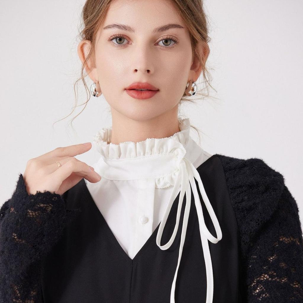 Autumn Sweater Fake Collar for Womens Fake Shirt Collar Casual Removable Detachable Collar Half Shirt Tops Accessories