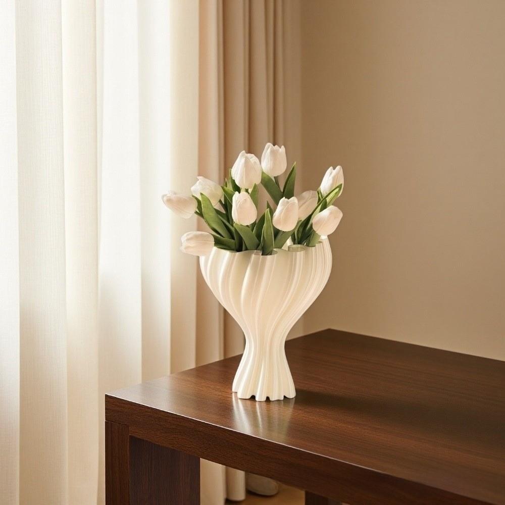 Flower Arrangement 3D Printed Flower Vases Twisted Design Flower Bottle Home Desktop Decorations