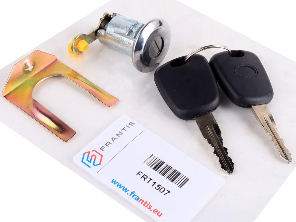 Door Lock Insert with 2 Keys - 1 Insert - Yellow Plastic Passenger Side