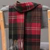 Scarves Men Scarf British Style Classic Plaid Fringed Tassels Soft Keep Warm Faux Cashmere Autumn Winter Adults Long for Riding
