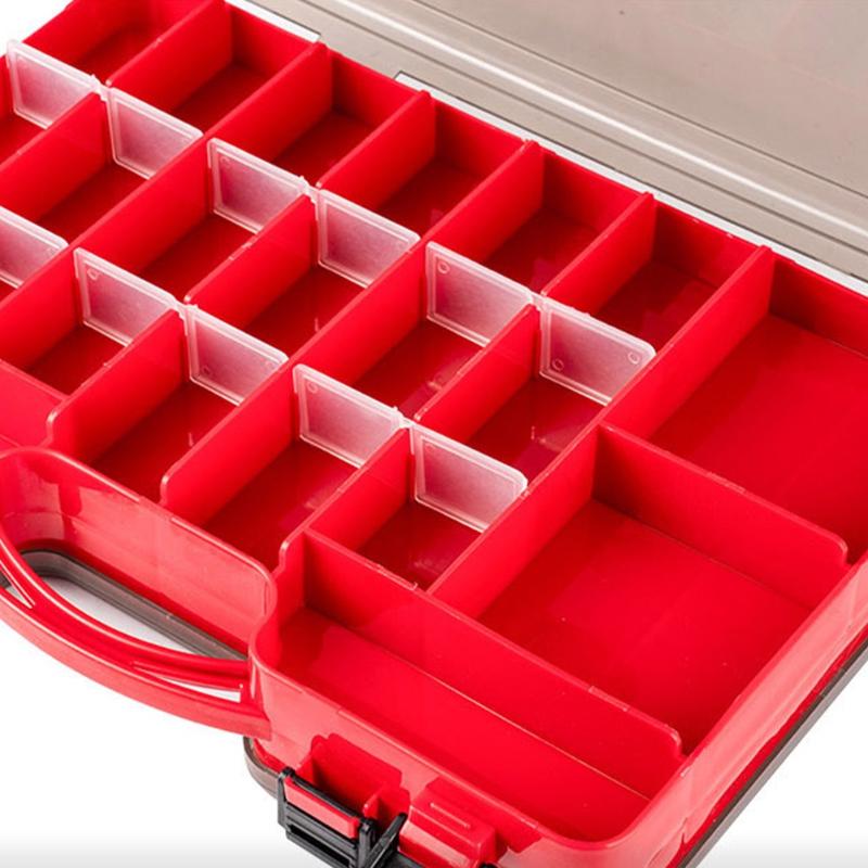 Secure Double Layer Fishing Tackle Box with High Capacity for Bait Storage
