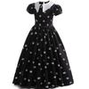 Popular Girls Cosplay Adams Family Wednesday Heroine Floral Skirt Lapel Performance Skirt