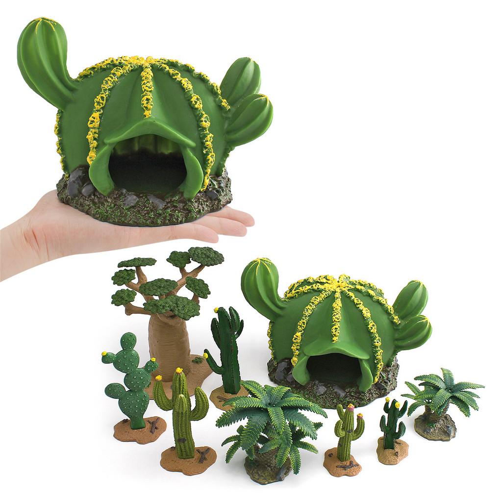 Plastic Cactus Bread Tree Models Micro Plants For Home Decor And Window Display