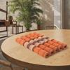 5pcs Dining Mat Ethnic Style Hand-woven Placemat Chinese Dry Tea Mat Zen Tea Ceremony Accessories Insulation Pad Lightweight
