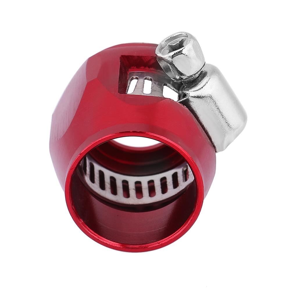 Car Oil Fuel Hose End Clamp Finisher Water Line Clip Hose Connectors AN4 12mm Red
