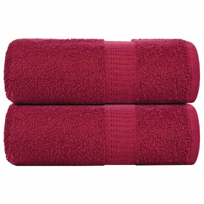 VidaXL Washcloths 2 Pieces FROGN Bordeaux 30 X 30 Cm 100% Cotton 136728
