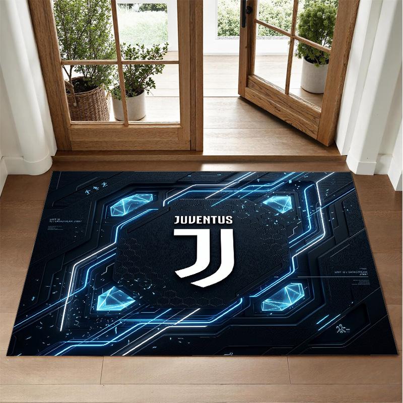 Juventus FC Design Kristall-Samt-Teppich Weiche Dekorationsmatte für Schlafzimmer-Eingang