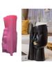 Blomsterpotte silikonform betongform skjermet menneskelig ansiktsform blomsterpotteformer sementform silikonmateriale for