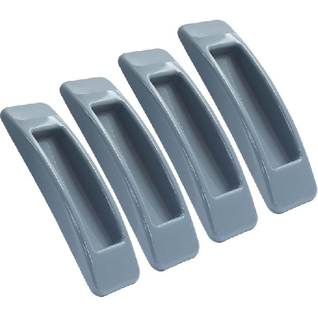 4 Pack Self-Stick Cabinet Handle, Multipurpose Cabinet Knobs Helper, Convenient Opening Stick-on Handles for Kitchen, Drawer, Door, Window(White)