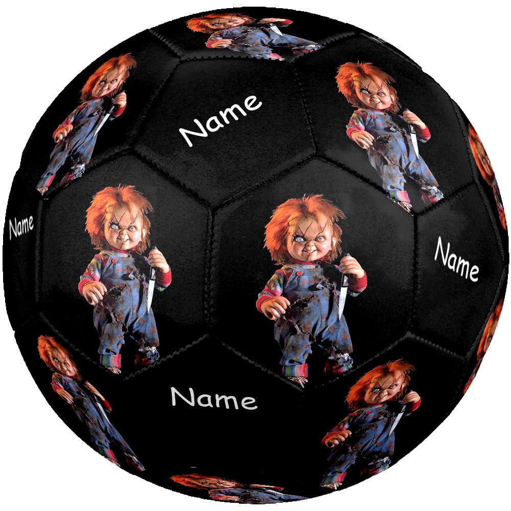 Custom Name Chucky Theme Size 5 Soccer Ball, Suitable for Both Indoor and Outdoor Matches, a Gift Suitable for Everyone.