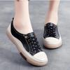 Women Flat Shoes Summer Breathable Cutout Casual Shoes Ladies Soft Bottom Genuine Leather Flats White Shoes Woman
