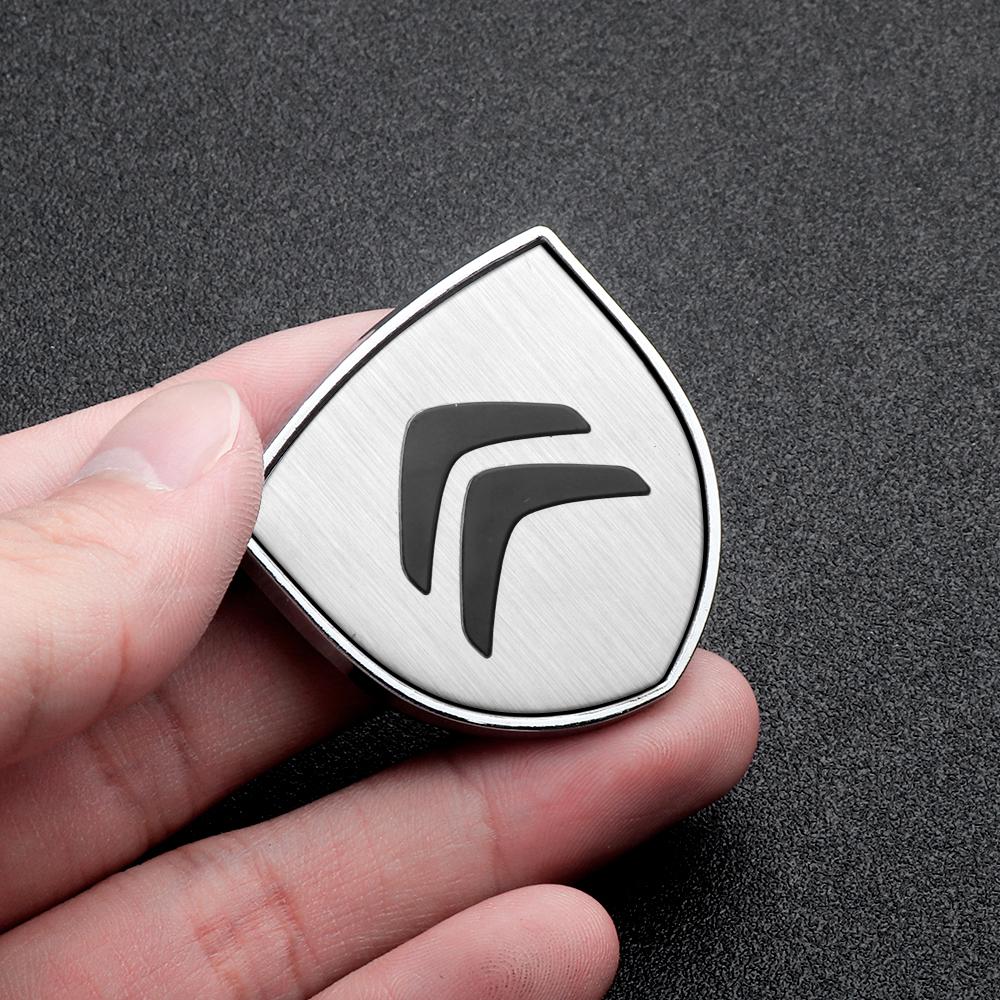 

1PCS 3D Metal Shield Shape Car Metal Body Decoration Sticker For Citroen C1 C2 C3 Grand C4 Picasso C4L VTS C-ELYSEE DS Celysee For Citroen