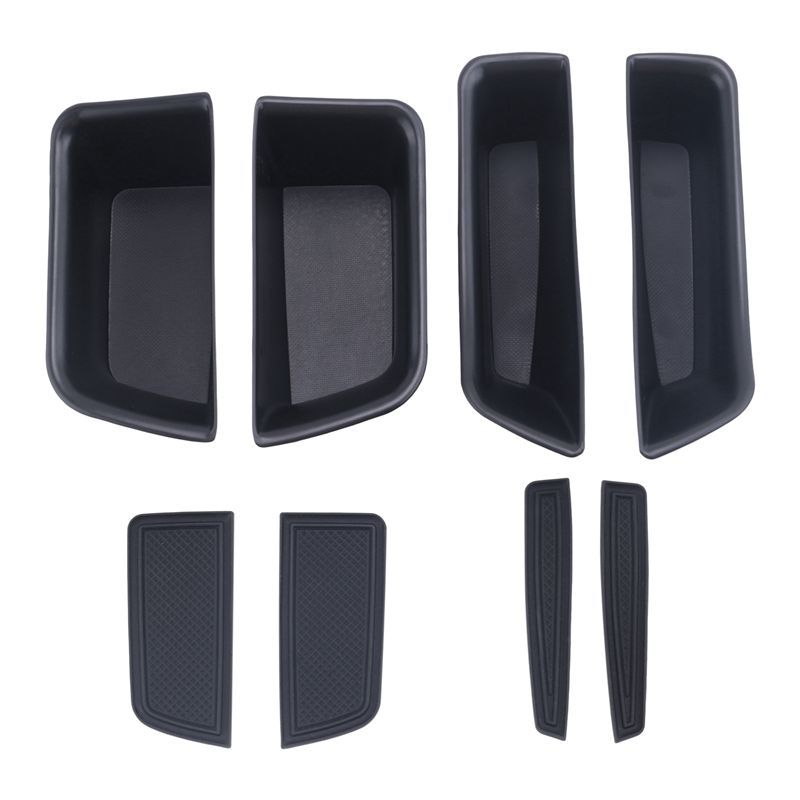 AA92-4 X Car Door Side Handle Pocket Storage Box Storage Organizer Tray Grab Handle Box For- Macan 2015-