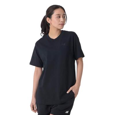 Camiseta de Manga Curta NB Athletics Manga Curta XL [New Balance] Feminina Camiseta (WT41501) WT41501(BK)