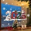 2026 Merry Christmas Glass Window Stickers Cartoon Designs Decals Stickers For Home Xmas Ornaments Gifts