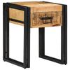 Side Table with Drawers 40 X 40 X 50 Cm Solid Mango Wood