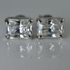 A+   Synthetic Moissanite 10.80 Ct Emerald Cut Earring Pair For Gifting
