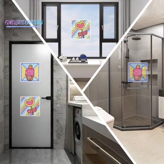 1 Set Diamant-Malerei-Aufkleber, funkelnder süßer Cartoon, DIY-Strassstein-Aufkleber-Set für Wanddekorationen zu Hause