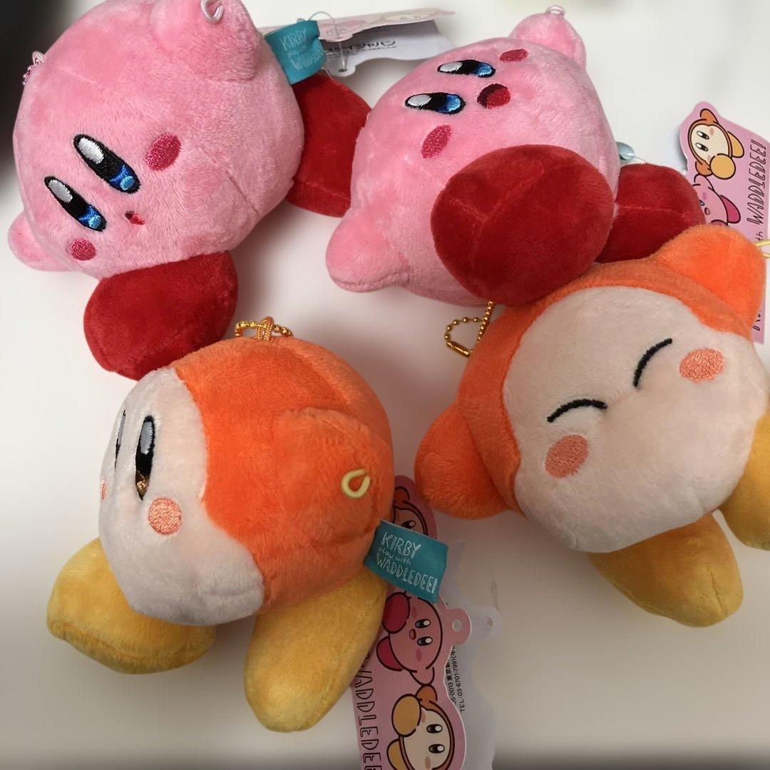 Kirby play with Waddle Dee tethered mascot all 4 types