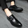 Large Size Spring New Men's British Style Business Dress Pointed Leather Shoes Men's Trend Foot Casual Men's Shoes