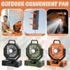 Portable Misting Fan 460ml Large Tank,24000mAh Rechargeable Battery Powered Camping Fan With 2 Meters Spray,Light & Remote,Jobsite Beach Summer