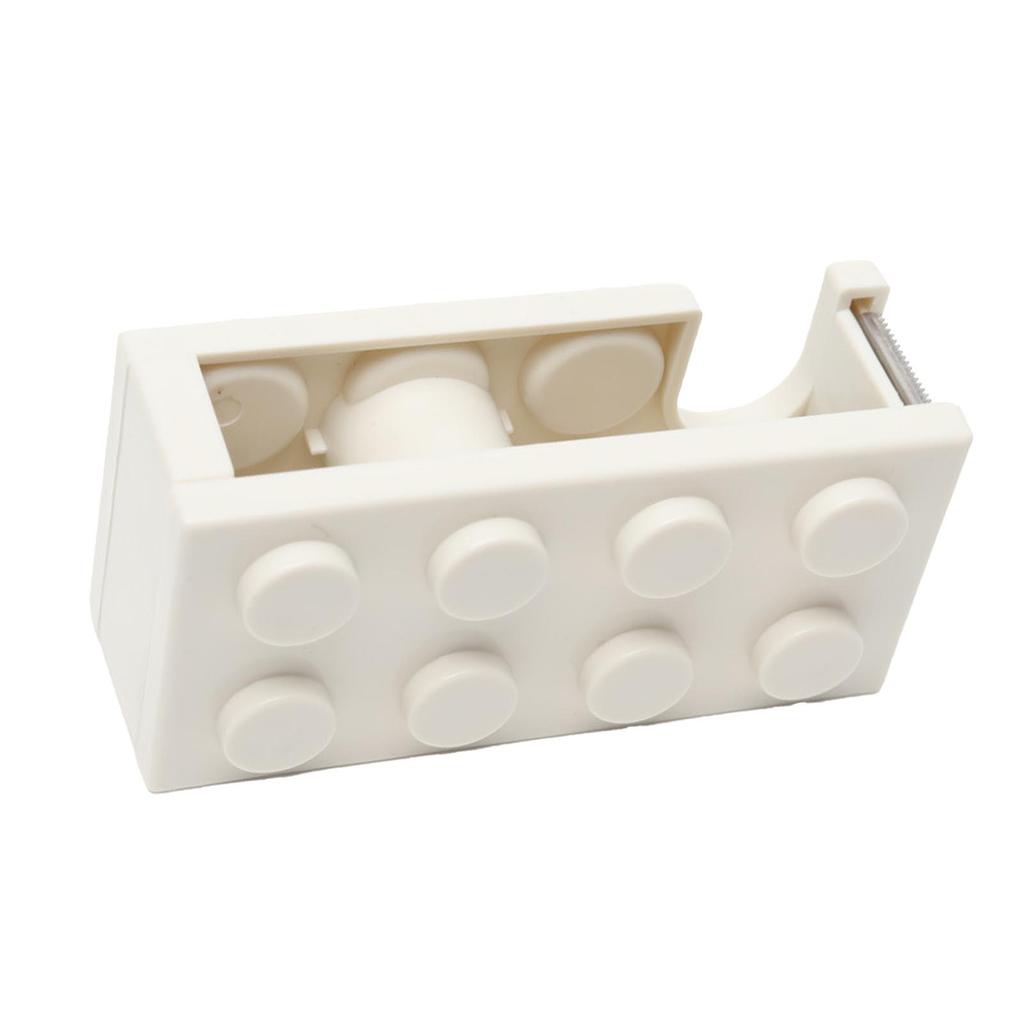 Tape Dispenser Cute Building Block Shape Easy Cutting Desk Tape Holder for School Office Study Room