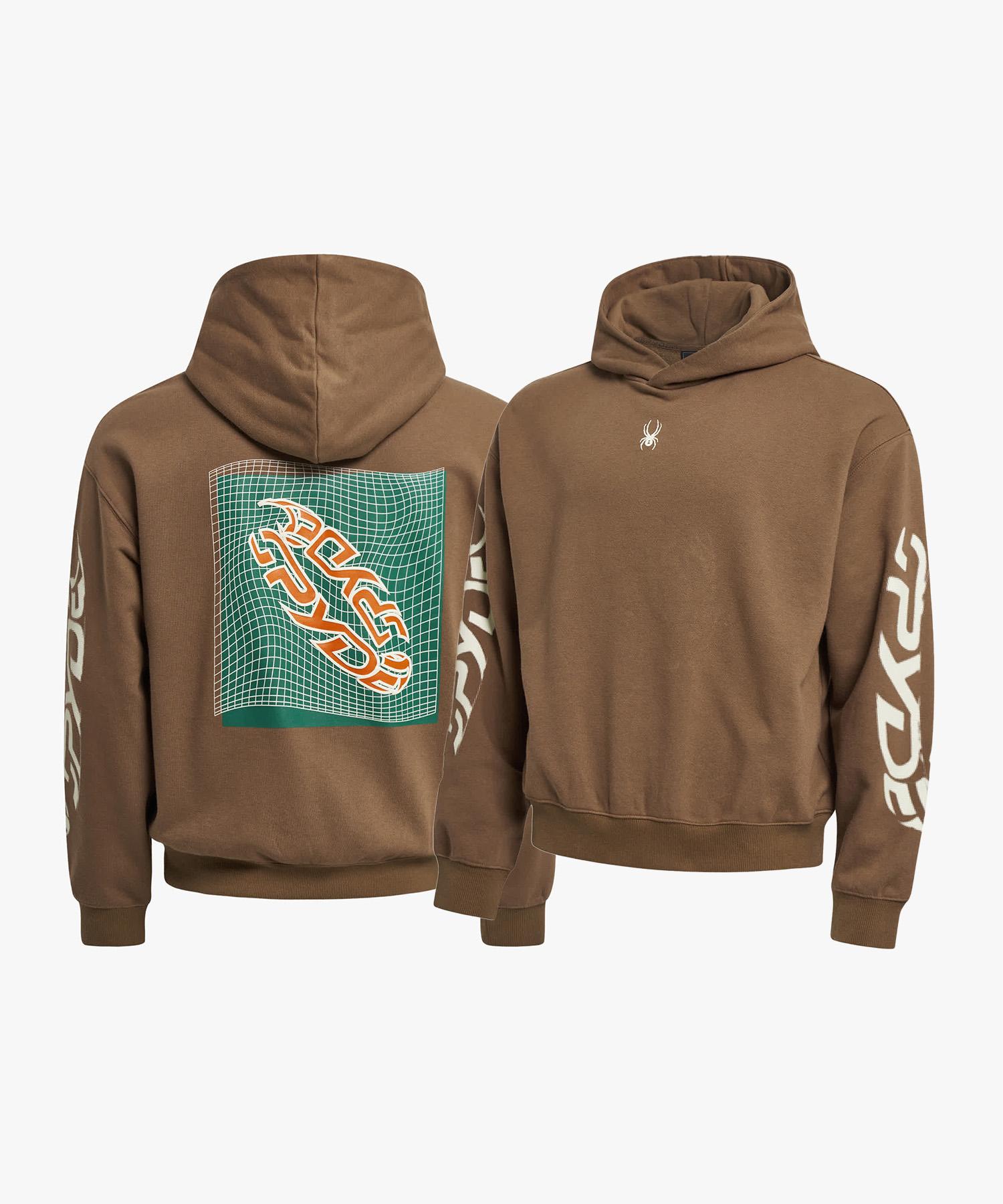 Spyder Unisex Graphic Fleece Hoodie Sphwcnhd303Ubrw Brown/095