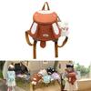 Cartoon Children Double Backpack For Kids With Nylon Material And Comfortable Curved Shoulder Straps For School Use