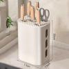 Cream White Integrated Kitchen Knife Storage Rack