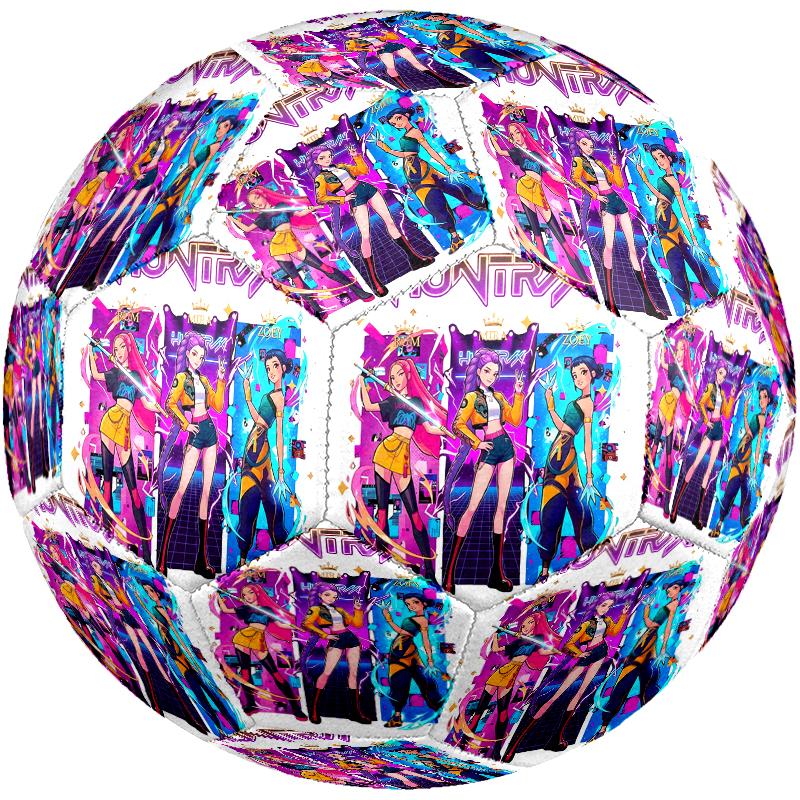1pc Standard Football Size 5, Soccer Balls, Kpop Pattern Soccer Ball, Machine Stitched, Ball for Training & Outdoor Match