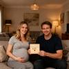 Ultrazvukový fotorámeček Oznámení těhotenství Oznámení narození dítěte Dřevěná krabička na památku