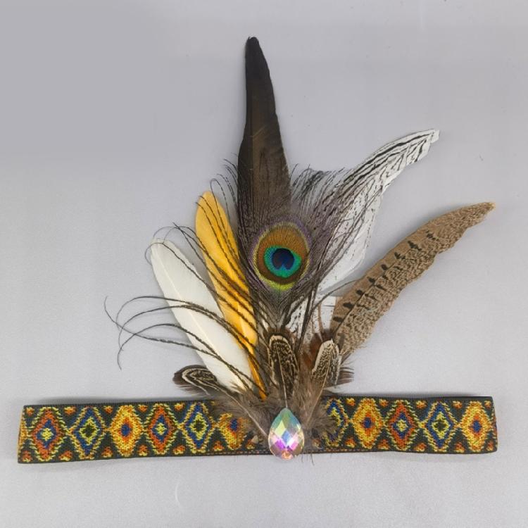 Elegant Feather Headband Cosplay Costume Ethnic Hairband For Adult Children Stage Props Accessories and Themed Parties