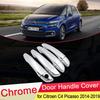 For Citroen C4 Picasso SpaceTourer MK2 2014 2015 2016 2017 2018  Chrome Door Handle Cover Trim Car Catch Styling Accessories
