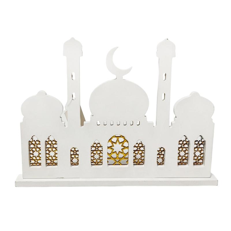 

Natural Wood White Castles Sculpture Safe for Children Home Decoration Hand Carved Lightweight for Desk and Shelf Display 1