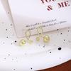 Gold Brushed Cross Bead Small Stud Earrings, Light Luxury High-End Simple Temperament Earrings