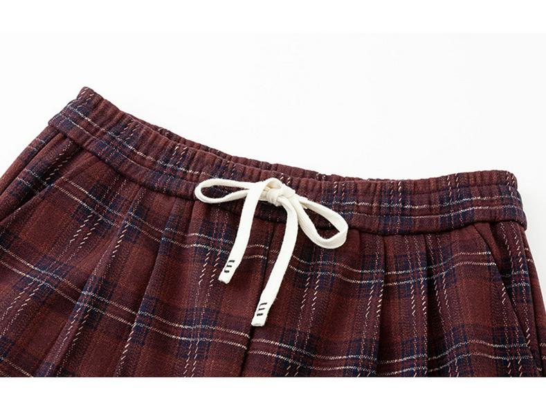 Women's Plus Size High Waist Vintage Plaid Wide Leg Pants - Winter 2025 Collection
