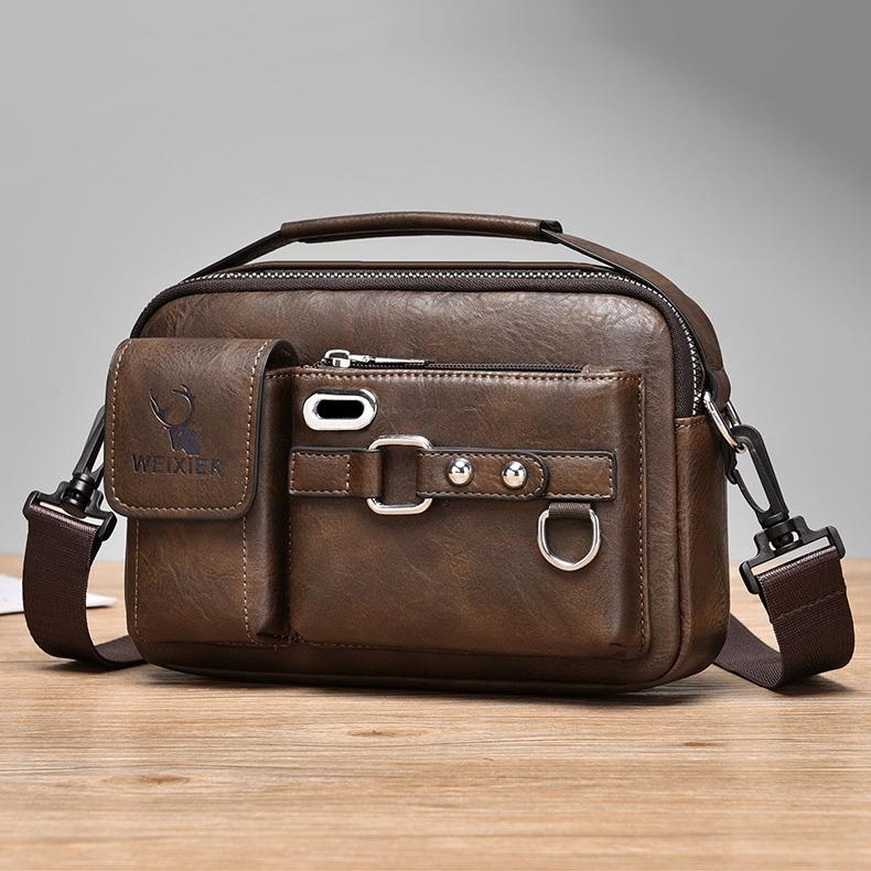 

WEIXIER Сумка-мессенджер Мужская сумка из искусственной кожи Мужской дорожный коврик Сумка на плечо для мужчин Офисный портфель Сумки кофейный