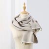 Autumn and Winter Korean Style Solid Color Wool Blended Knitted Scarf Female Japanese Student Cute Soft Waxy Thickened Warm Scarf